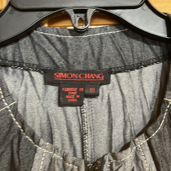 Two tone zip front dress - Picture 2 of 4